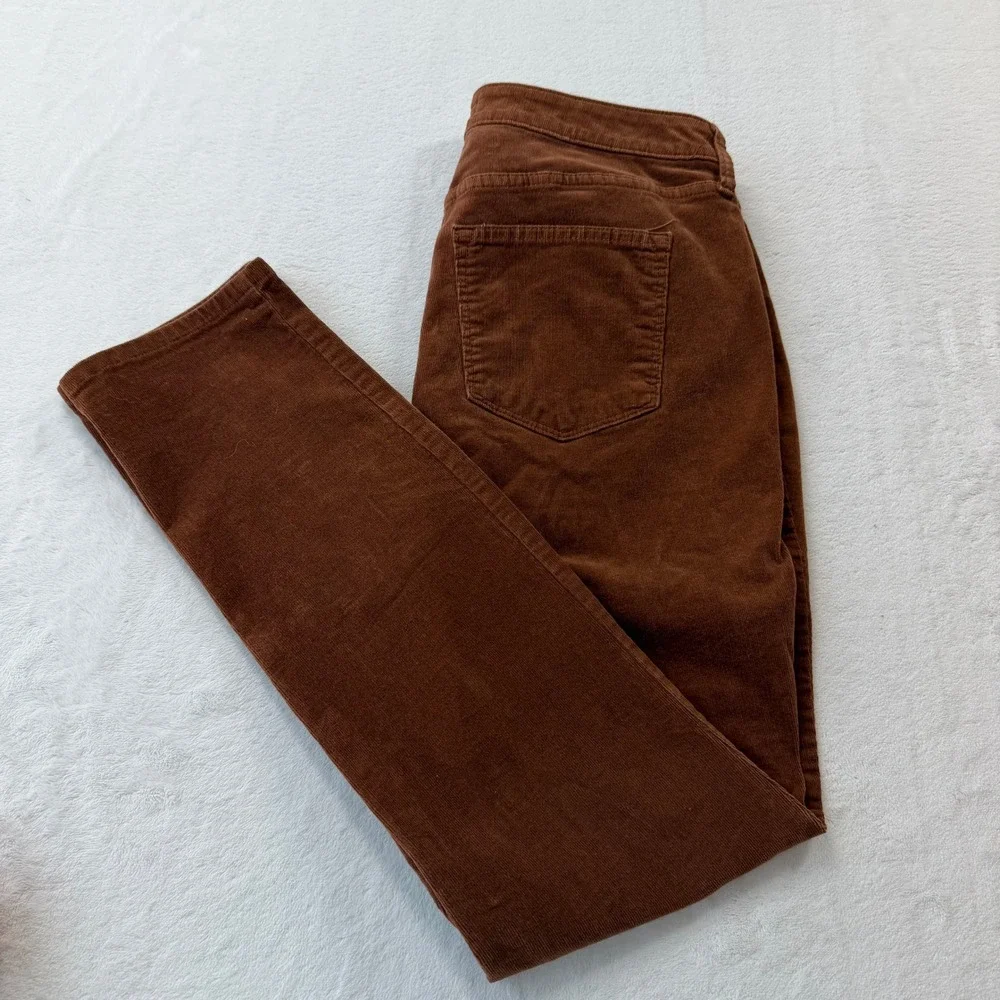 Sonoma Corduroy Pants Womens 10 Brown Good Stretch‎ Straight Leg 000213104